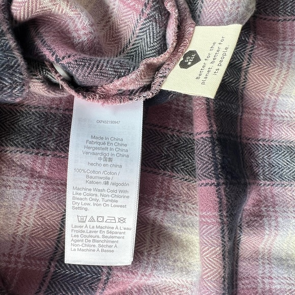 NWT Madewell Flannel Oversized Ex-Boyfriend Shirt in Lenore Plaid Sz Small - Picture 7 of 8
